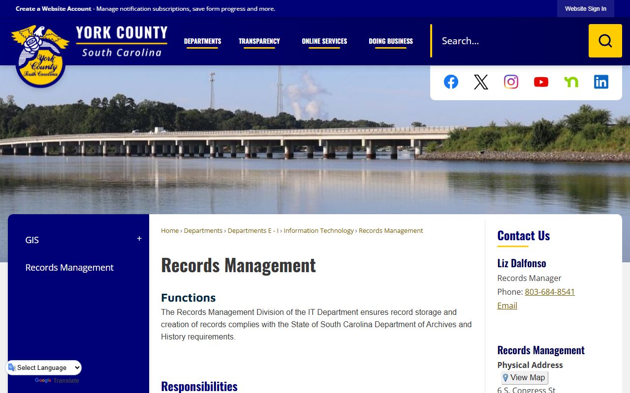 York County court records Records Management source