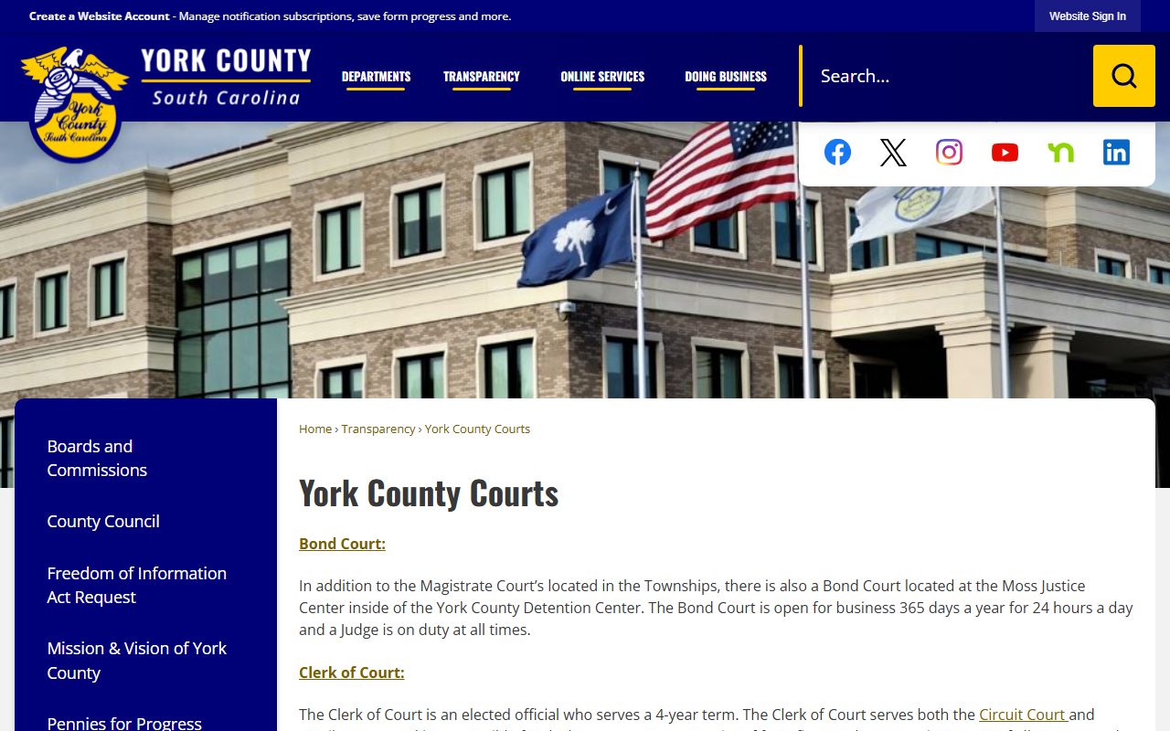 York County court records courts overview