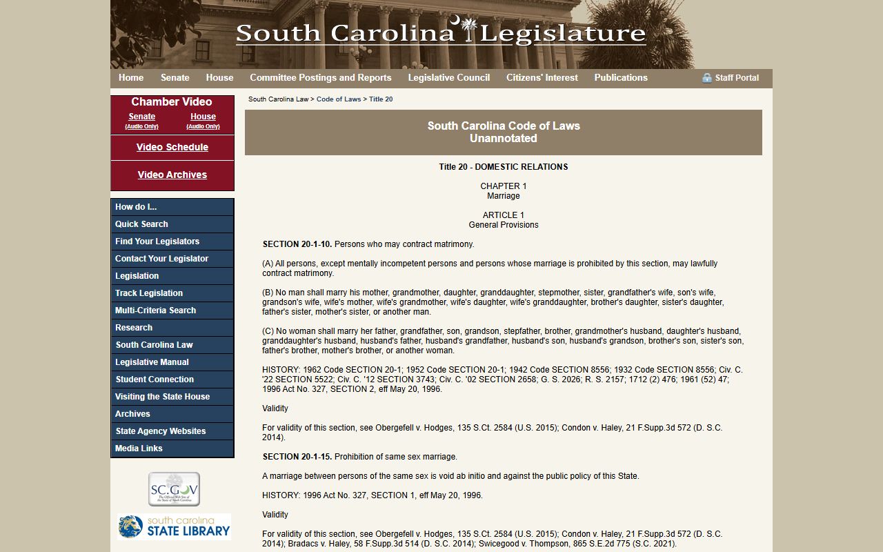 York County marriage records South Carolina marriage law source